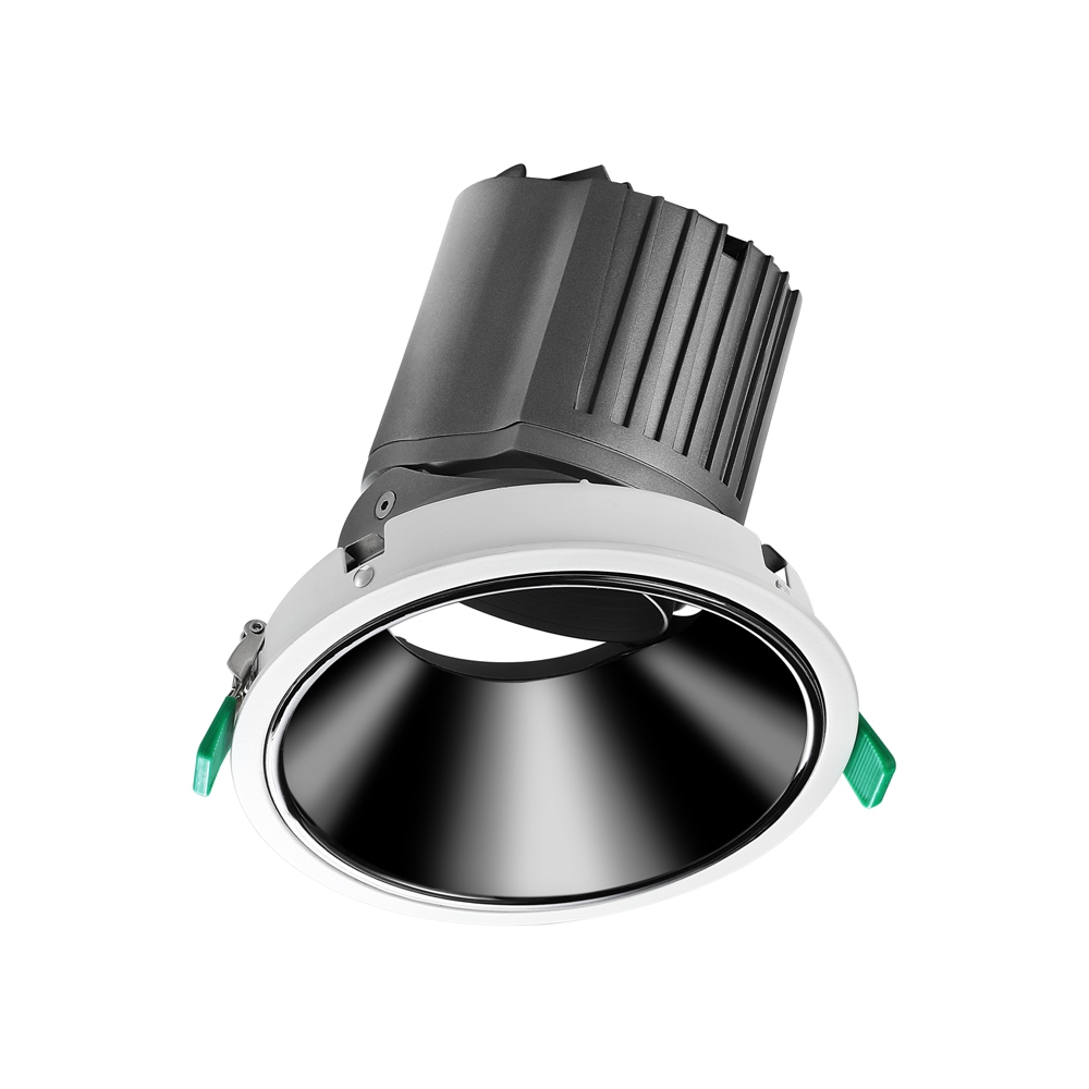 Moins de série UGR &lt;10 Downlight carré rond LED COB 15D-38D Downlight réglable à angle de faisceau