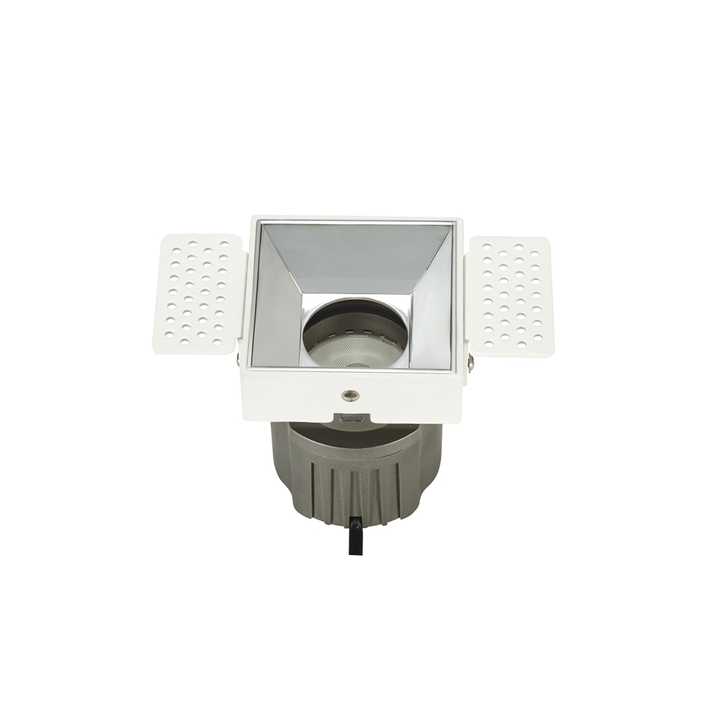 ETL Anti-éblouissement série sans cadre rond carré blanc CRI 90+ Architectural Downlight Luminaire encastré avec intensité variable