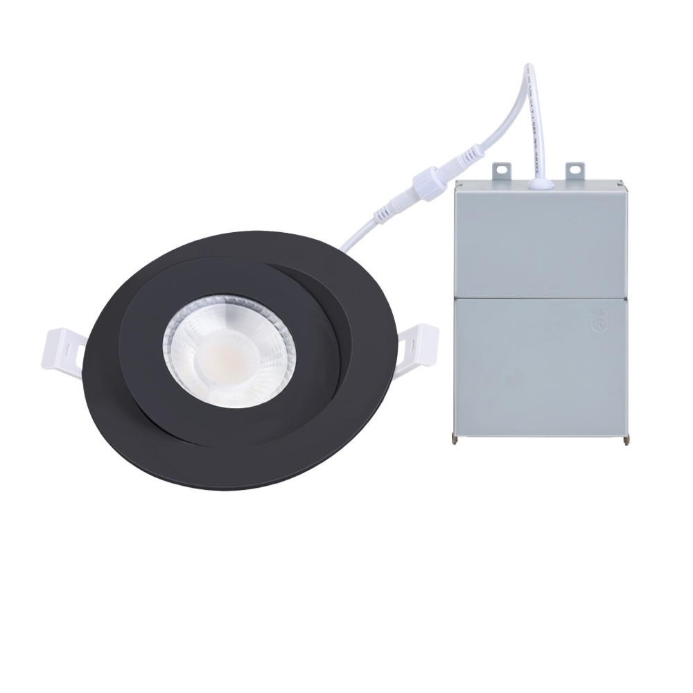 Downlight encastré à cardan LED noir