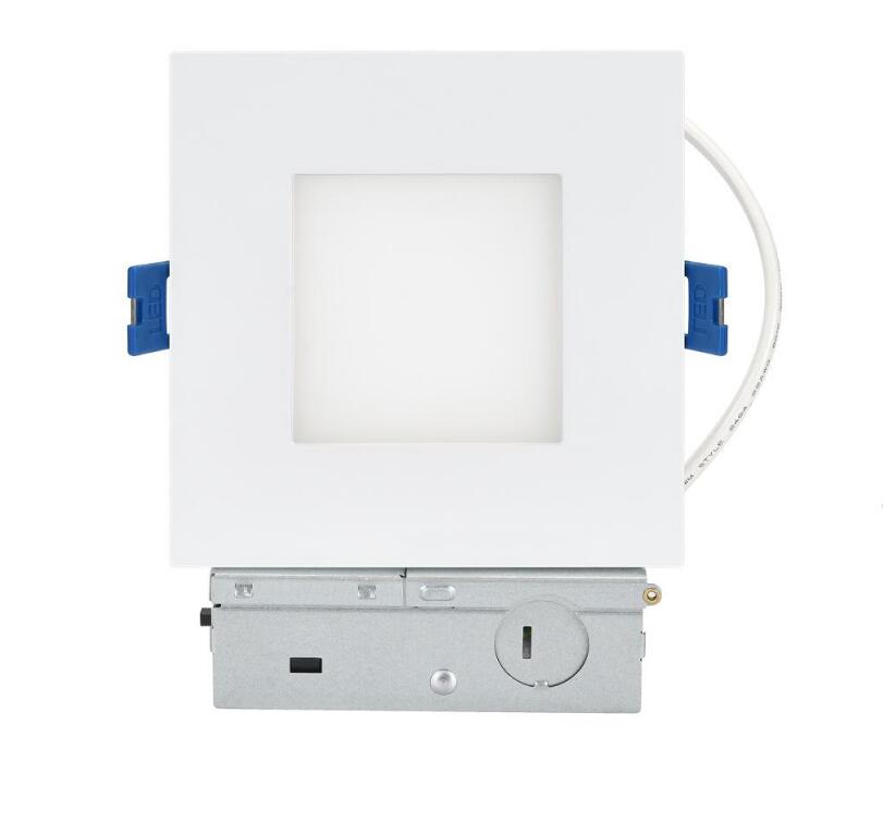 Spot lumineux LED encastrable carré, 4 pouces, 6 pouces, certifié ETL, IC, 3000K/4000K/5000K/6000K/3CCT/5CCT, variable, sélectionnable 