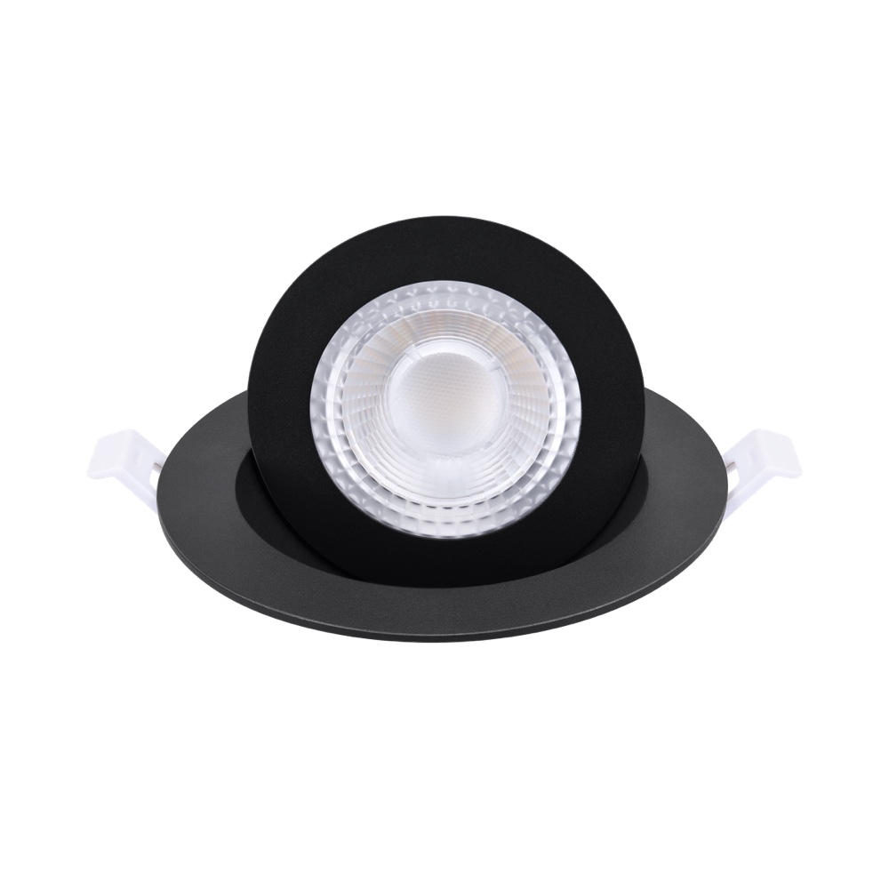 Downlight encastré à cardan LED noir