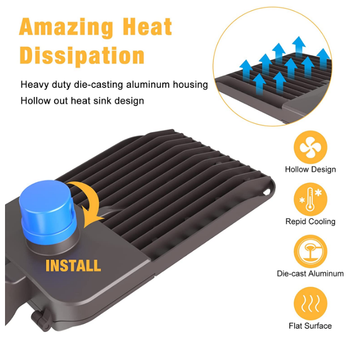 ETL DLC a répertorié le réverbère industriel extérieur de boîte à chaussures LED de puissance élevée de puissance élevée 100 W/150 W/200 W/240 W/300 W éclairage de Parking