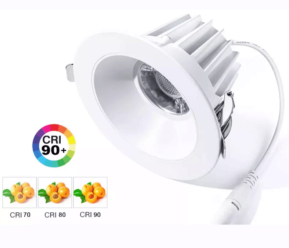 Aluminium 3CCT réglable 2 '' 4'' encastré LED vers le bas rond carré dimmable anti-éblouissement plafond Commercial LED COB DownLight avec 5 ans de garantie 