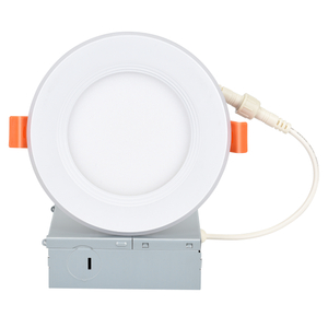 4 pouces 6 pouces rond couleur changeante 5CCT 2700K/3000K/3500K/4000k/5000k + veilleuse 2700K dimmable encastré LED mince avec boîte de jonction ETL répertorié IC évalué